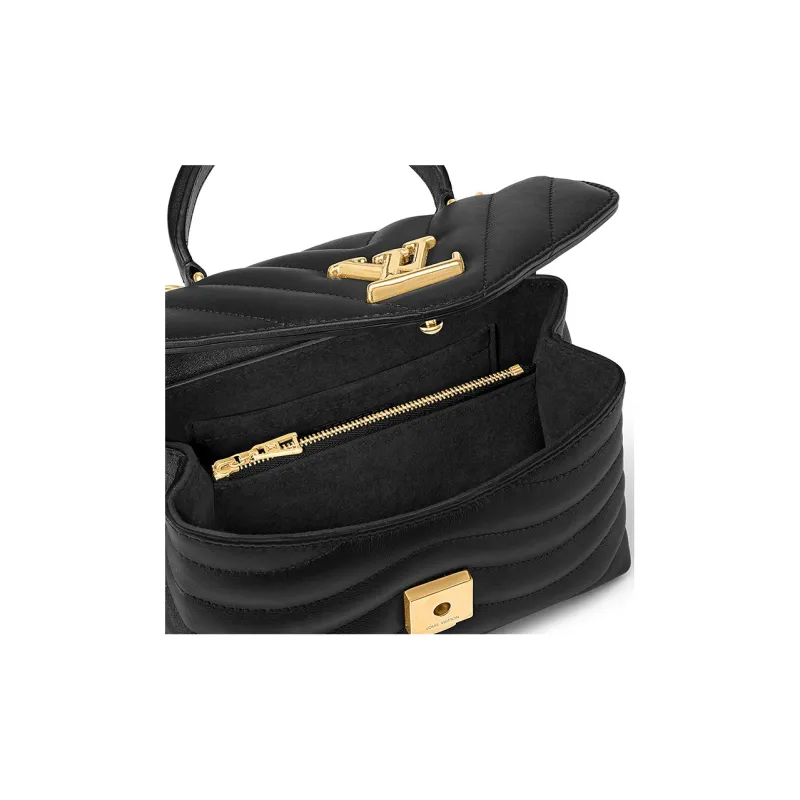 LOUIS VUITTON New Wave Smooth Cow Leather Shoulder Bag, Crossbody Bag, Handbag Regular Women's Black-6