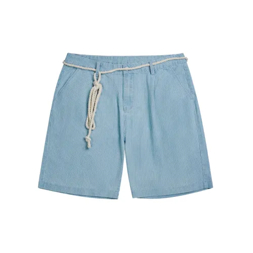 WAYNEXZAVIER Denim Shorts Men Light Blue