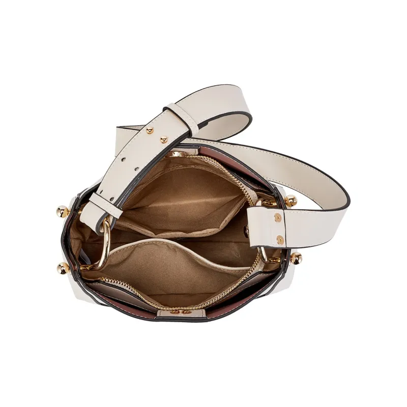 Hush Puppies Cow Leather Bucket Bags Shoulder Bags Women's Coffee-18