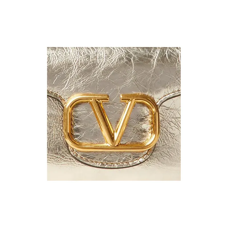 Valentino Locò Calfskin Wallet Small Size Women's Gold-5
