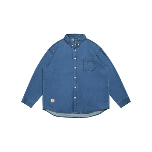 WAYNEXZAVIER Shirts Men Blue