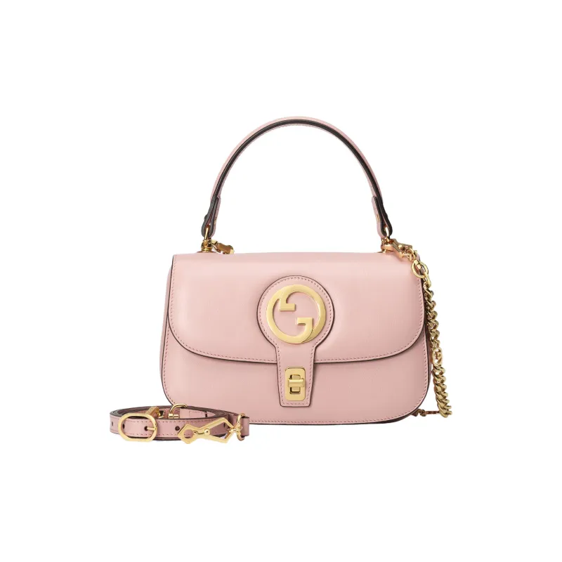 GUCCI Blondie Leather Shoulder Bag Crossbody Bag Handbag Small Size Women's Pink-3