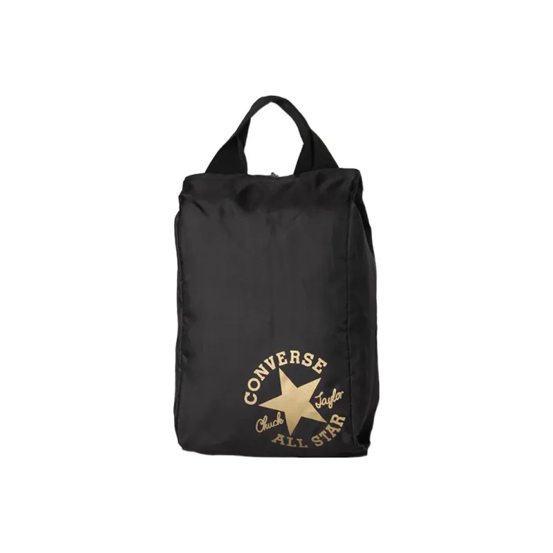 Converse Polyester Portable Shoe Bag Small Size Unisex Black & Gold-1