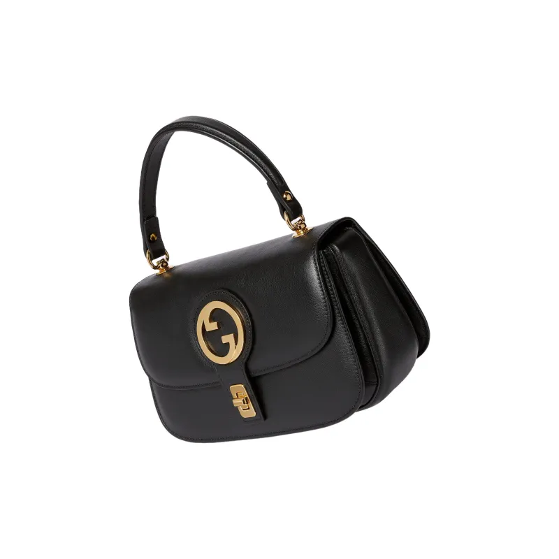 GUCCI Blondie Leather Shoulder Bag, Crossbody Bag, Handbag Trumpets Women's Black-2
