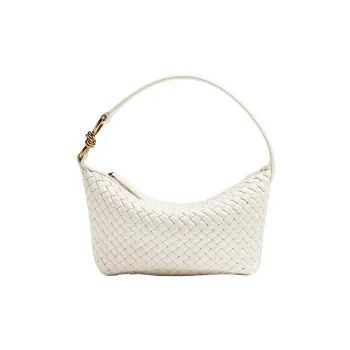 Bottega Veneta KNOT Lambskin Handbag, Shoulder Bag Women's White