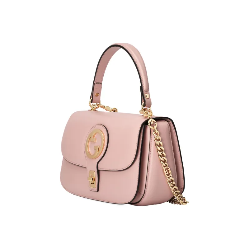 GUCCI Blondie Leather Shoulder Bag Crossbody Bag Handbag Small Size Women's Pink-1