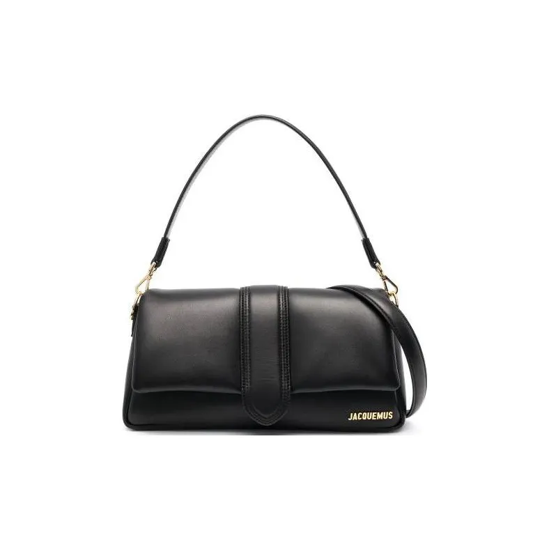Jacquemus Lambskin Handbag Shoulder Bag Crossbody Bag Women's Black-0