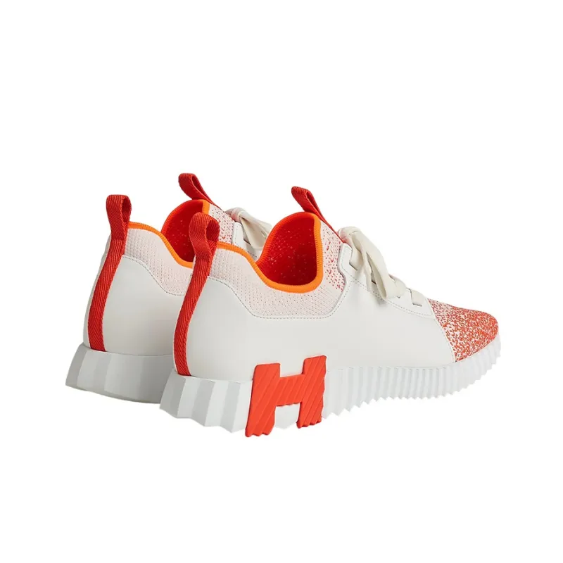 HERMES Depart Low-Top Sports Casual Shoes Men's White Orange-3