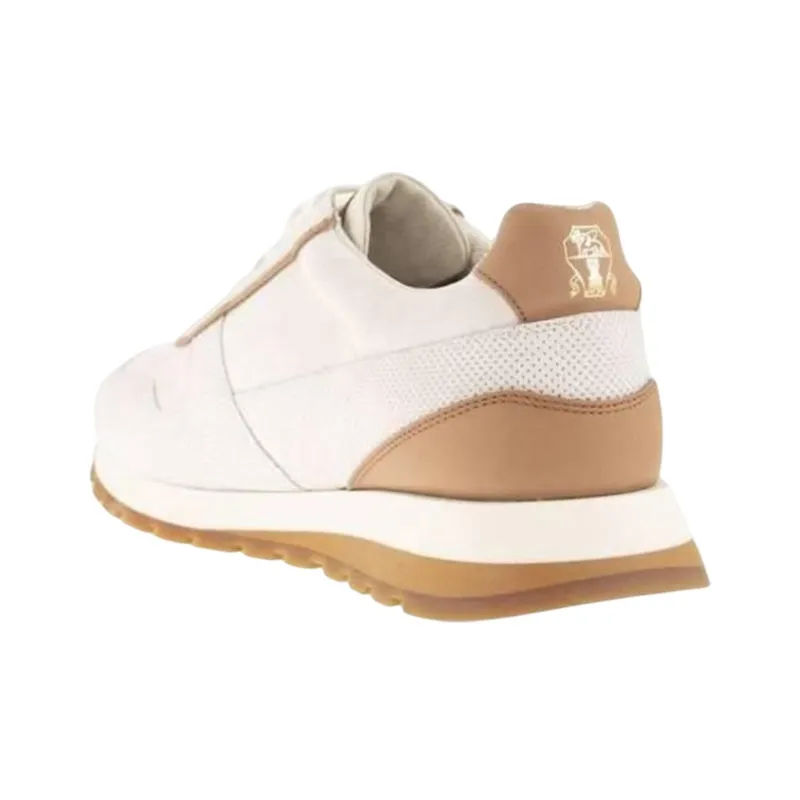Brunello Cucinelli Low-Top Sports Casual Shoes Men's White Brown-3