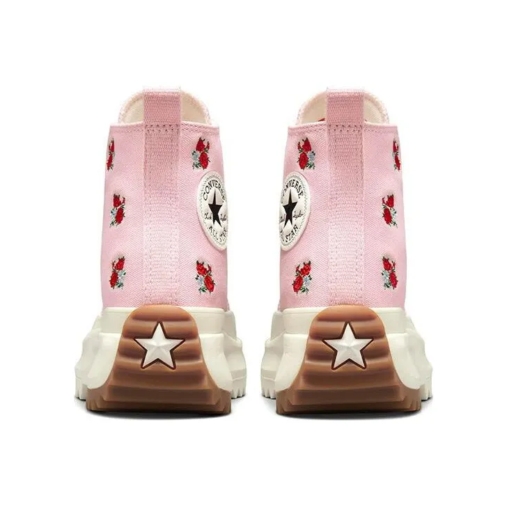 Converse Run Star Hike Platform Hi Embroidered Floral Sunrise Pink-3