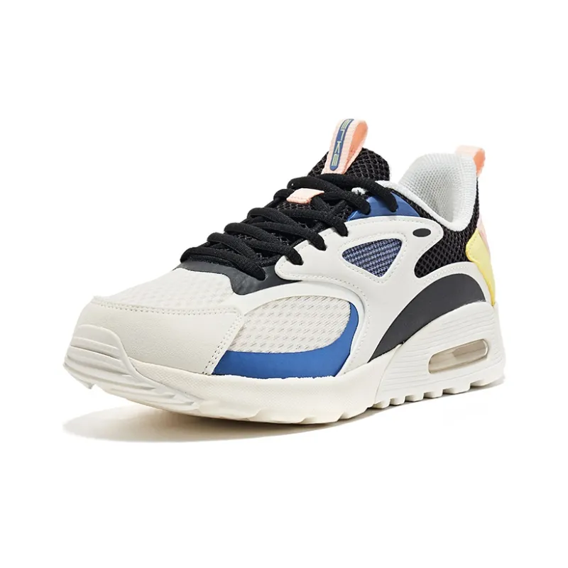 Erke Low-Top Running Shoes Women's White Black-1