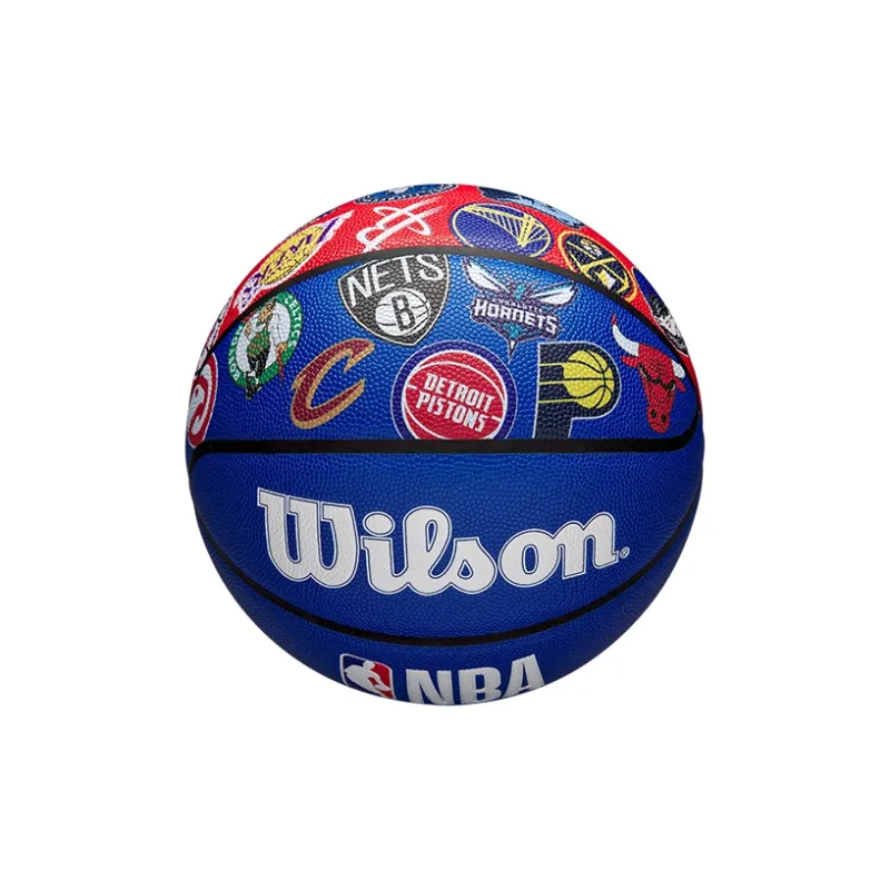 Wilson x NBA NBA Full Team Emblem Series PU Basketball Black Orange Size 7 Ball Training Unisex-3