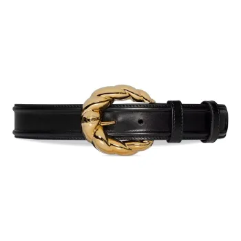 GUCCI Minimalist Fashion Style Versatile Pin Buckle Belt Women's Black Width: 3.5cm