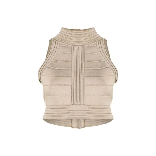 BALMAIN Seam Detailed Crop Top