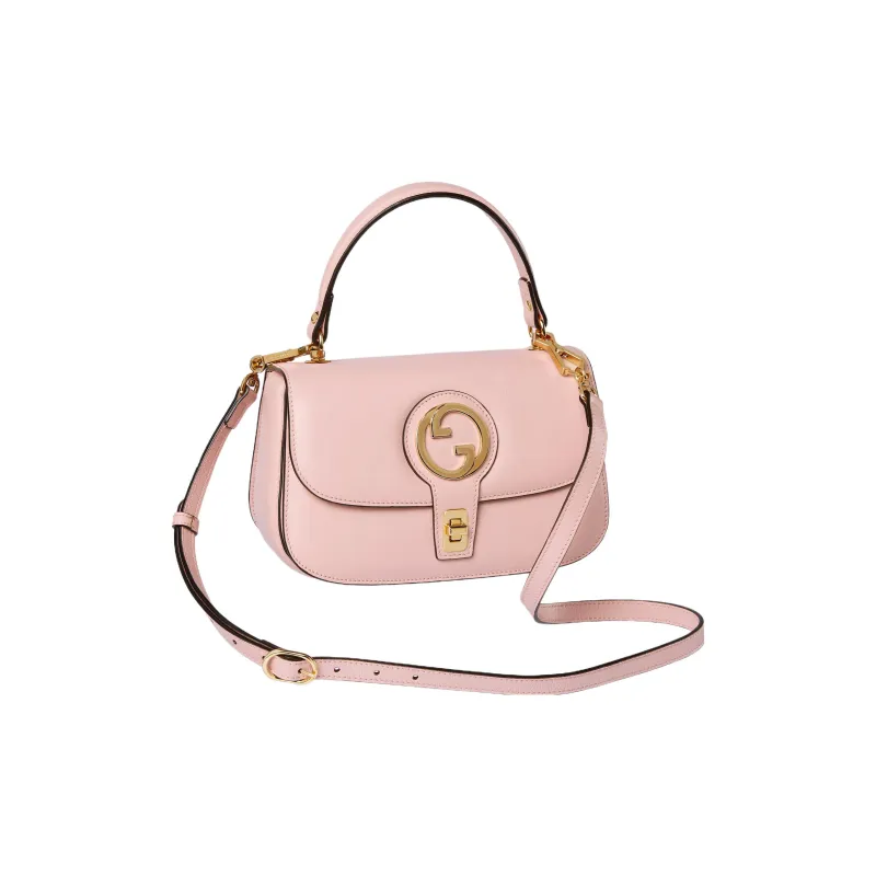 GUCCI Blondie Leather Shoulder Bag Crossbody Bag Handbag Small Size Women's Pink-2