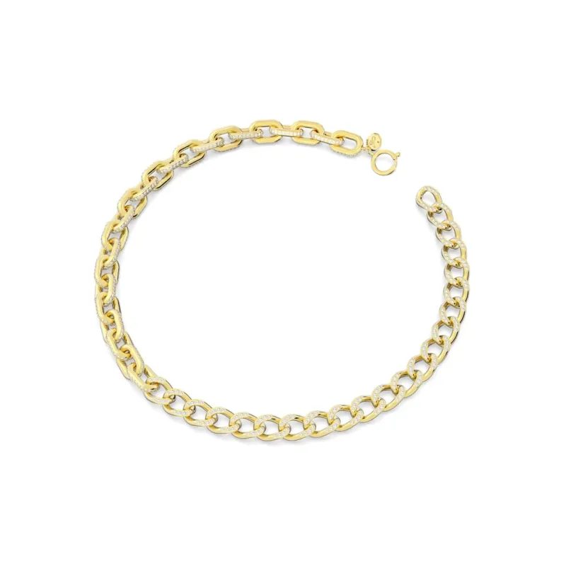 Swarovski Faux Crystal Necklaces Women's Gold-1