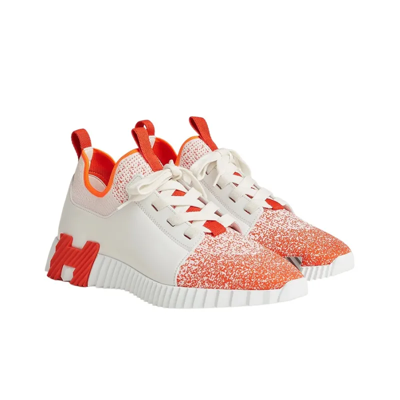 HERMES Depart Low-Top Sports Casual Shoes Men's White Orange-2