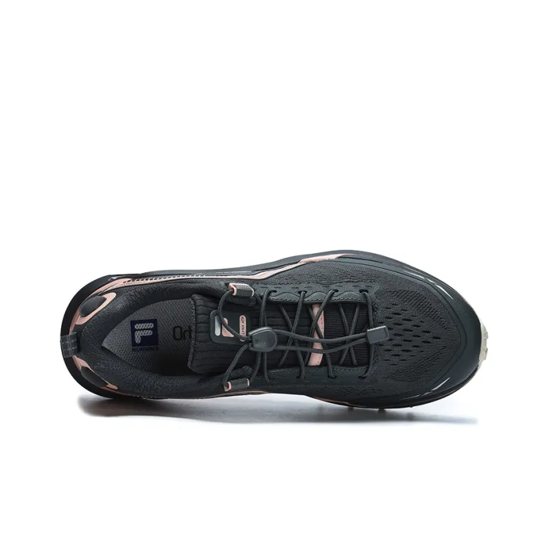 FILA LYNX Anti Slip Wear Resistant Low Top Trail Running Running Shoes Women's Pink Black-2