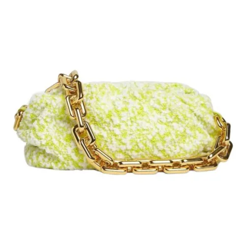 Bottega Veneta Polyamide One Shoulder Handbags Women's Seaweed/White Gold