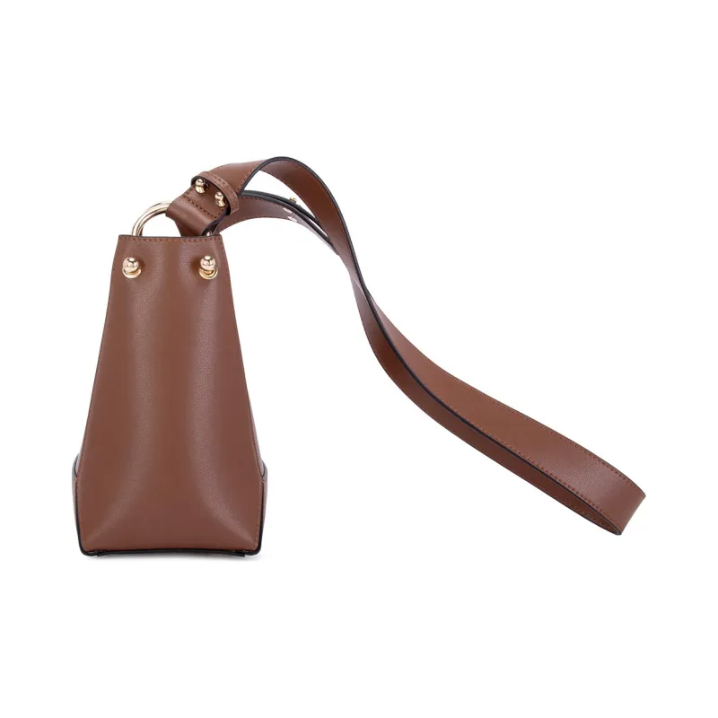 Hush Puppies Cow Leather Bucket Bags Shoulder Bags Women's Coffee-2
