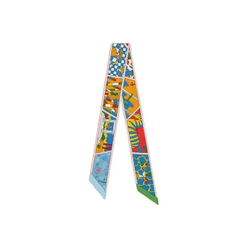 HERMES Silk Scarves Women's Blue
