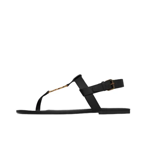 SAINT LAURENT Cassandra Logo Plaque Sandals
