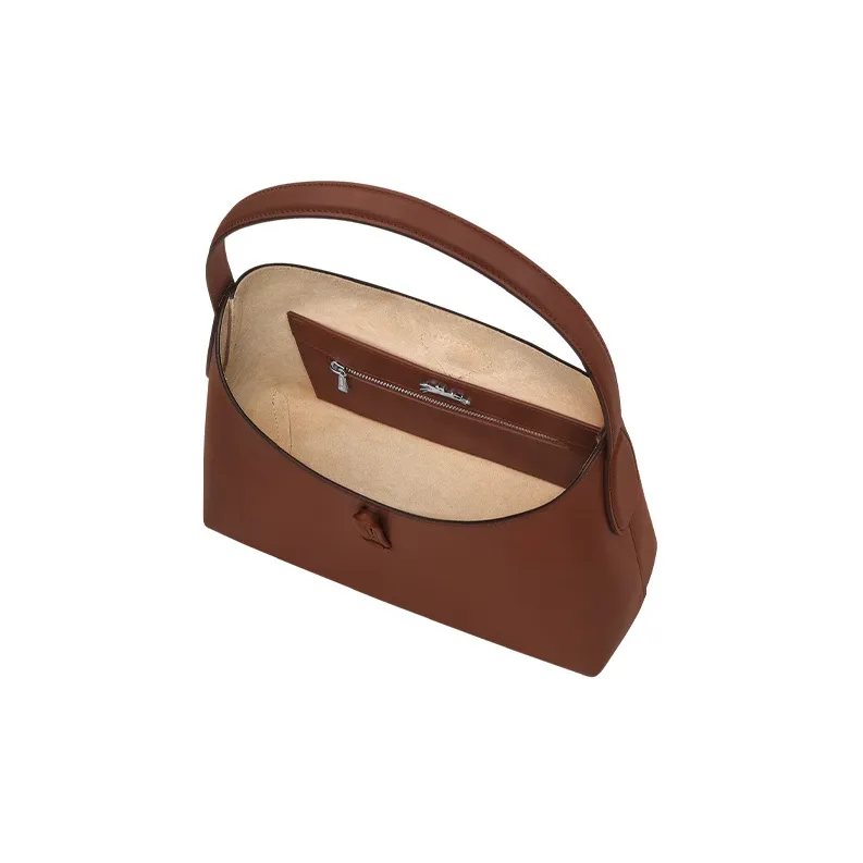 LONGCHAMP Roseau Calfskin Shoulder Bag Handbag Shoulder Bag Women's Brown-3