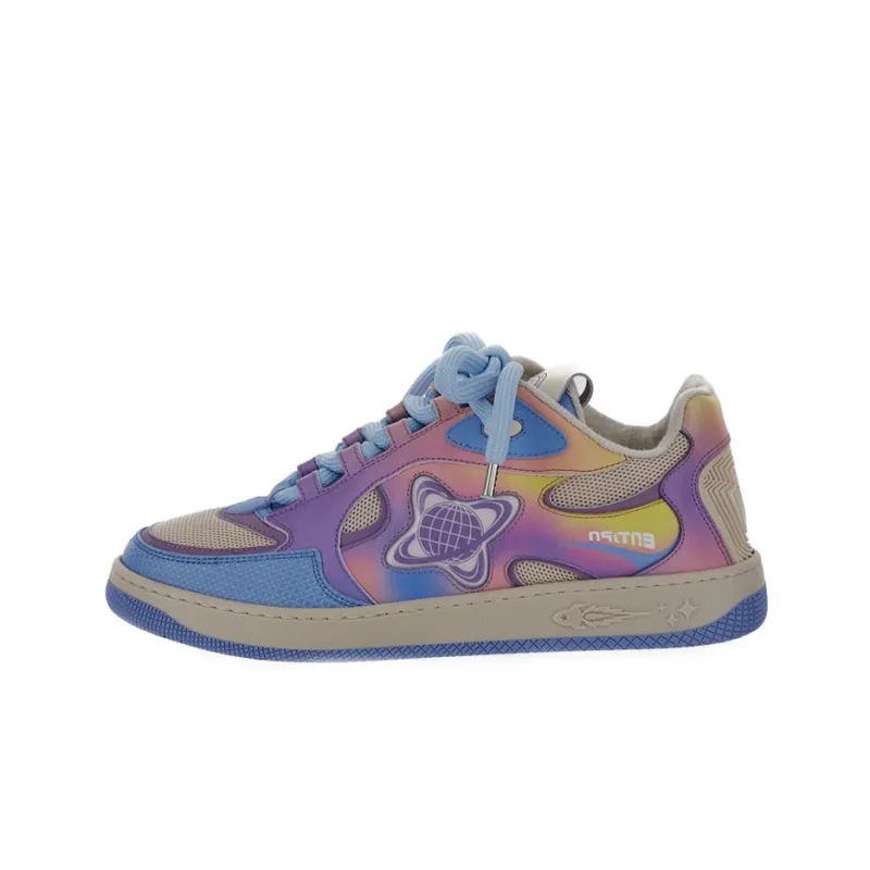 ENTERPRISE JAPAN Low Top Stylish Skateboarding Shoes Men's Blue Purple-0