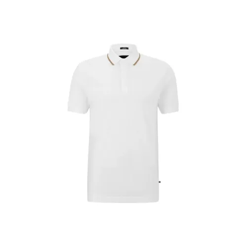 HUGO BOSS Performance Polo Shirts Men White