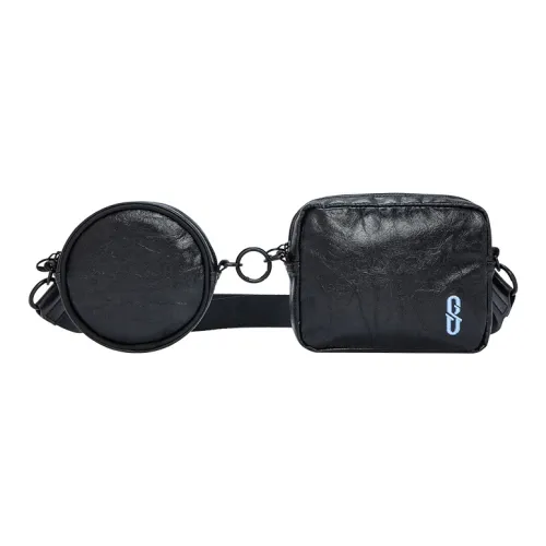 361° Fabric Crossbody Bag Small Size Unisex Black