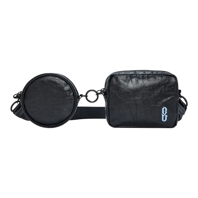 361° Fabric Crossbody Bag Small Size Unisex Black-0