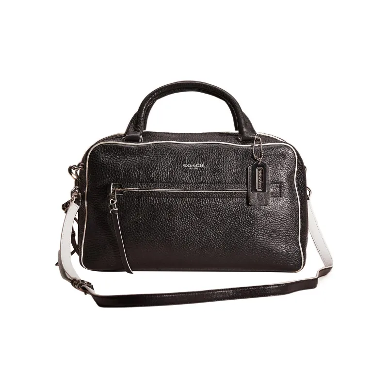 COACH Bleecker Edge Patent Leather, Leather Handbag, Shoulder Bag, Crossbody Bag Large Size Women's Black-0