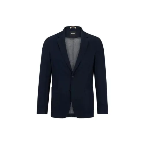 HUGO BOSS SS23 Performance Business Suits Men Dark Blue