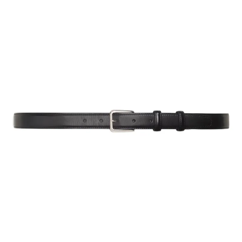 CELINE Fashion Elegance Delicate Versatile Pin Buckle Belt Men's Black Width: 2.5cm-0