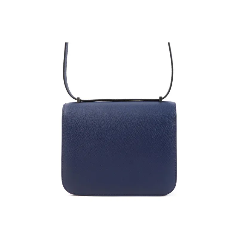 HERMES Constance Epsom Leather Shoulder Bag Crossbody Bag Mini Women's 73 Bleu Saphir Sapphire Blue-2