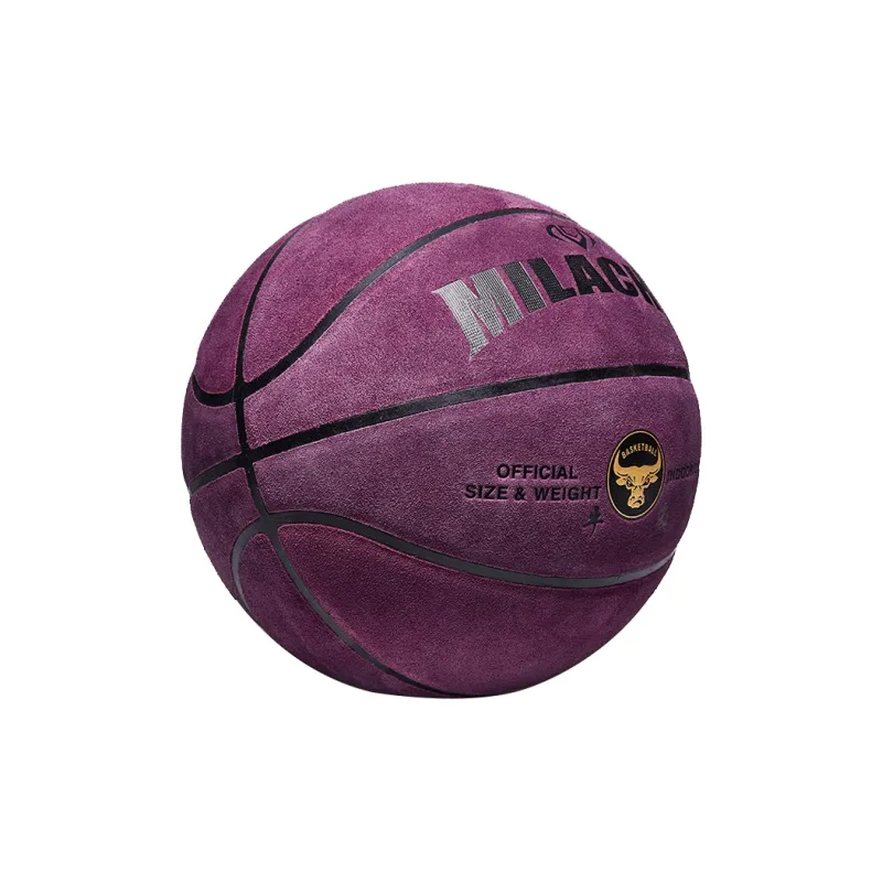 MILACHIC Cow Leather Basketball Deep Affection Purple Size 7 Ball Training Match Unisex-2
