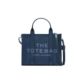 MARC JACOBS The Medium Tote Leather Blue Sea