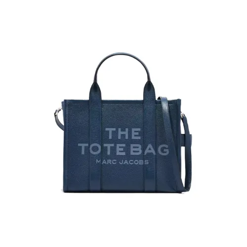 MARC JACOBS The Medium Tote Leather Blue Sea