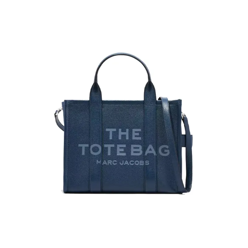 MARC JACOBS The Medium Tote Leather Blue Sea-0