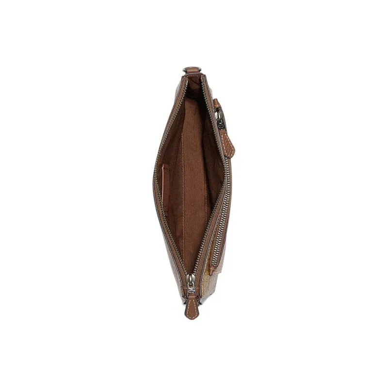 COACH Holden PVC With Cow Leather Shoulder Bag, Crossbody Bag Medium Size Women's Tan-3