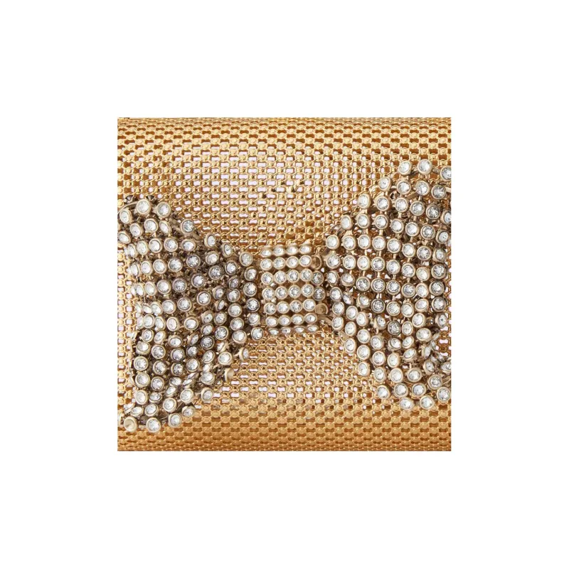 GUCCI Metal Shoulder Bag Clutch Women's Gold-7