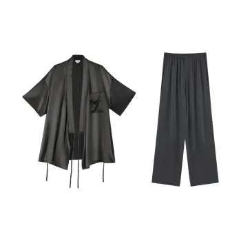 SILKISS Pajama Set Men's Ink Gray/Dark Blue