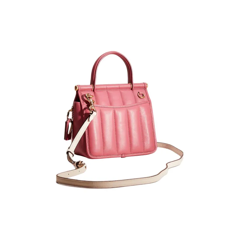 COACH Willis Nappa Leather Shoulder Bag, Crossbody Bag, Handbag Trumpets Women's Red-1