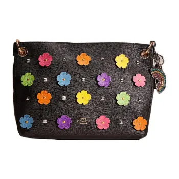 COACH Clarkson Leather Hobo Bag Handbag Women's Black
