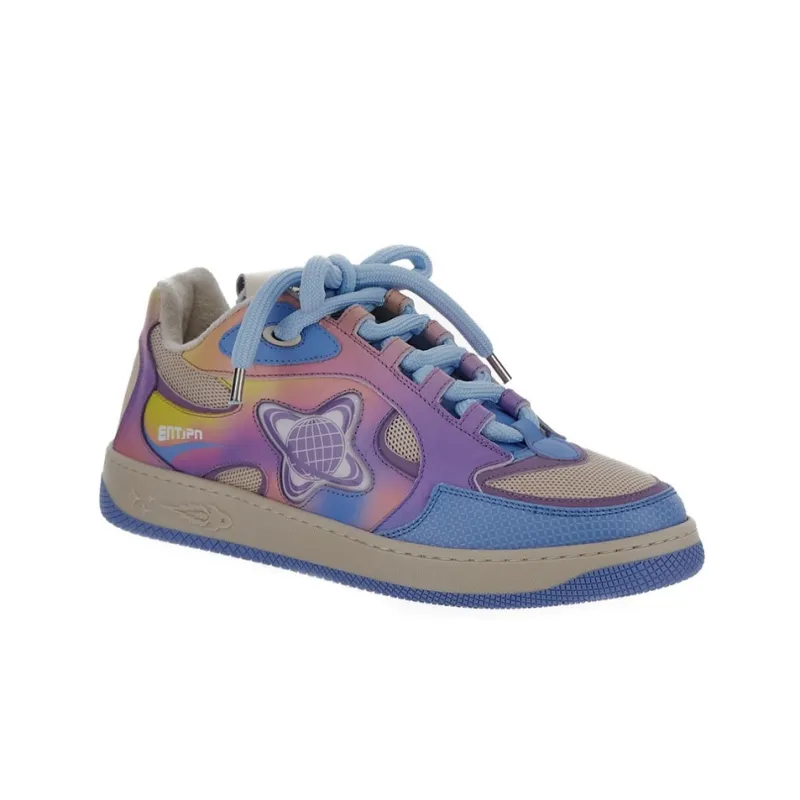ENTERPRISE JAPAN Low Top Stylish Skateboarding Shoes Men's Blue Purple-2