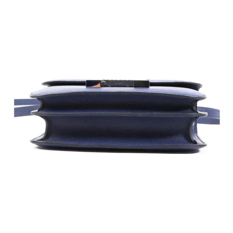 HERMES Constance Epsom Leather Shoulder Bag Crossbody Bag Mini Women's 73 Bleu Saphir Sapphire Blue-3
