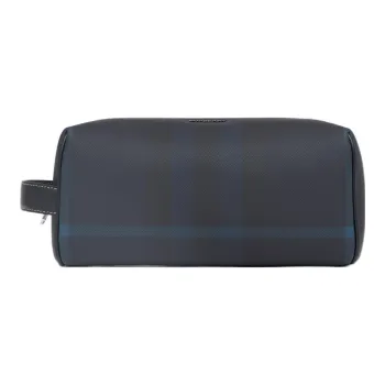 Burberry Cotton Toiletry Bags Clutches Men's Dark Charcoal Blue