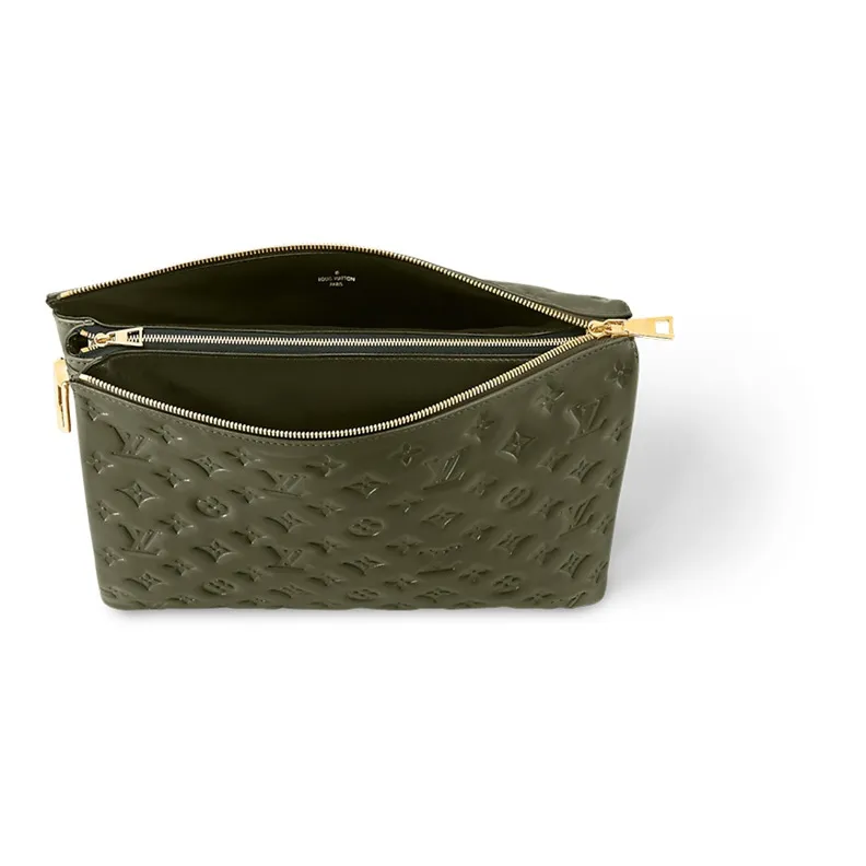 LOUIS VUITTON Coussin Lambskin Crossbody Bag Shoulder Bag Medium Size Women's Khaki-3