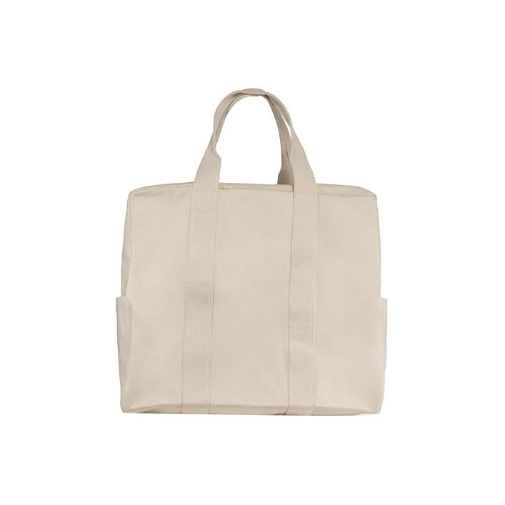 Stussy Cotton Canvas Bag, Flight Bag, Handbag Regular Unisex Ecru-1