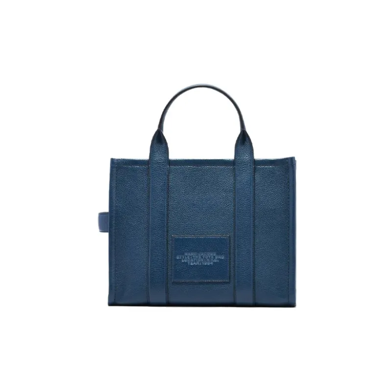MARC JACOBS The Medium Tote Leather Blue Sea-2